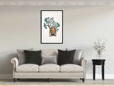 deer folk art, nature-inspired tribal painting, bohemian wall decor, handcrafted Indian artwork