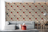 Decorative motif pattern wallpaper for elegant interiors