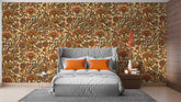 Exotic art wallpaper featuring bold patterns, tribal motifs, and vibrant colors.