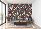 Seleevemantra floral wallpaper with soft blooming flower patterns in elegant tones.