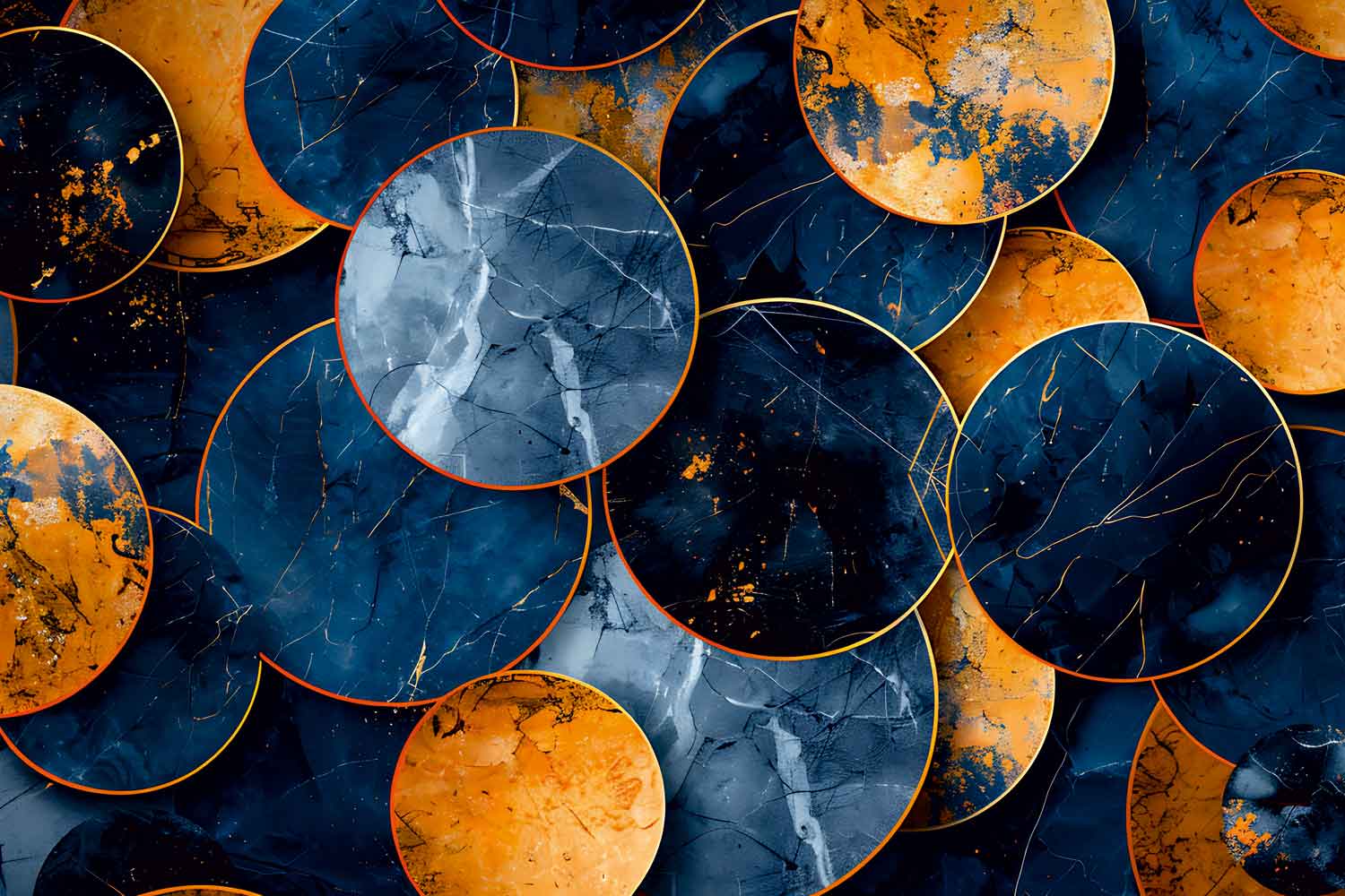abstract wall art, blue and gold painting, luxury canvas décor, geometric art, modern home décor.