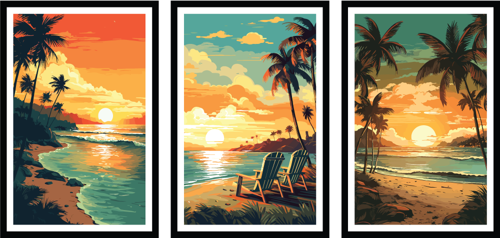 3 piece canvas wall art living room painting artwork home decoration