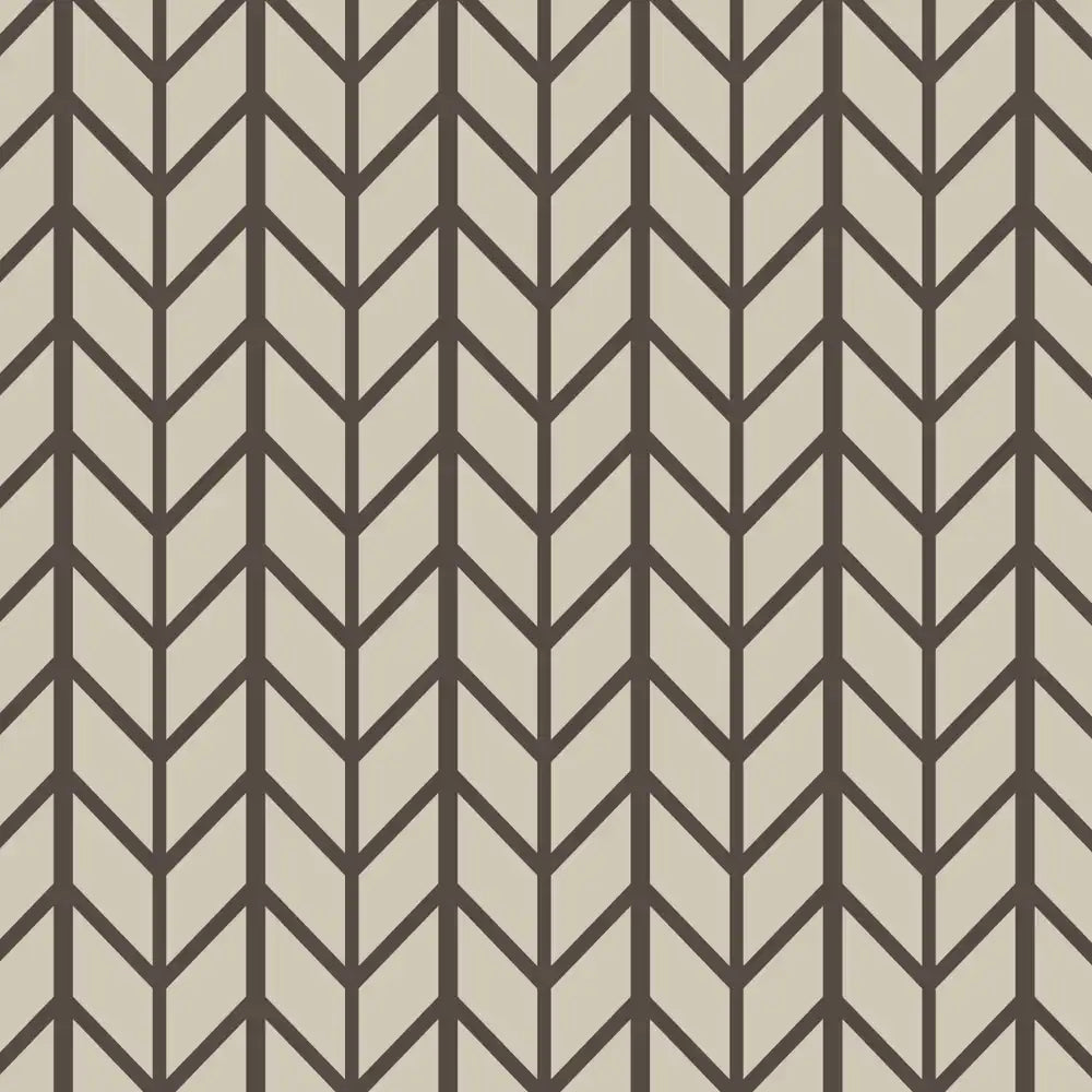 Pattern of black chevron lines on a beige background
