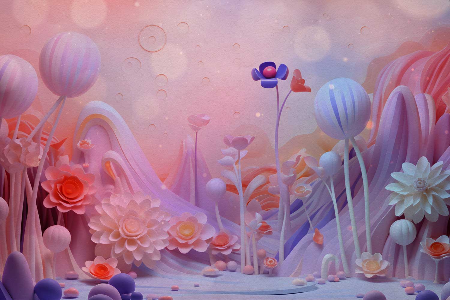 Modern artistic wallpaper with watercolor-style blending of soft and rich tones.

