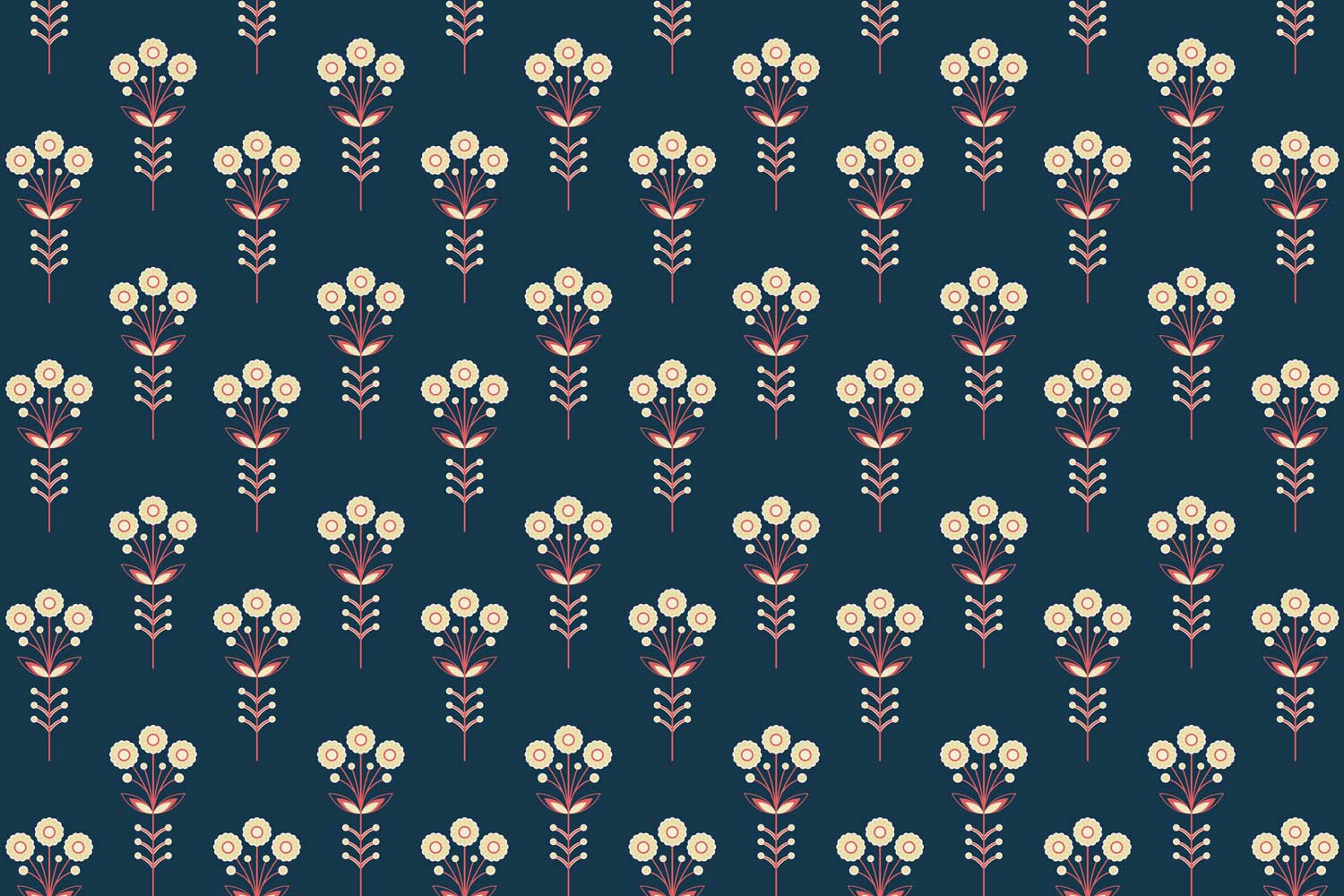 Handcrafted-style wallpaper with Indian folk art-inspired motif patterns.