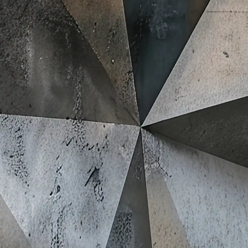 Close-up of a concrete surface with geometric patterns