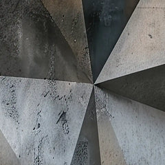 Close-up of a concrete surface with geometric patterns