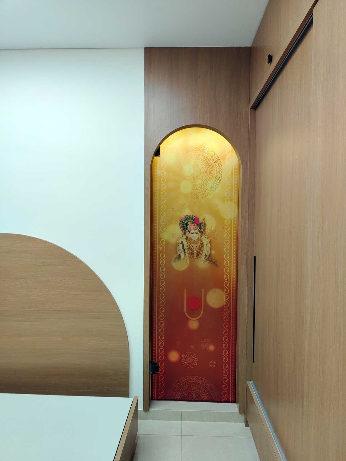 Temple Glass Pooja Room