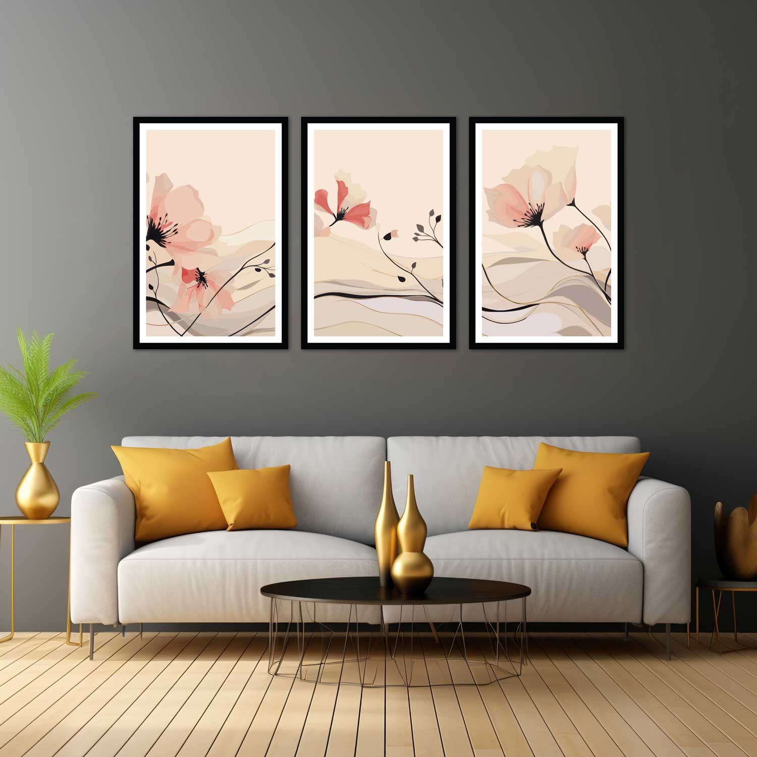 Decorative Style 3 Piece Frame